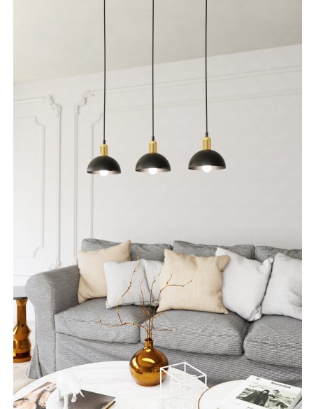 Lampa wisząca MOTO 3 BLACK EMIBIG