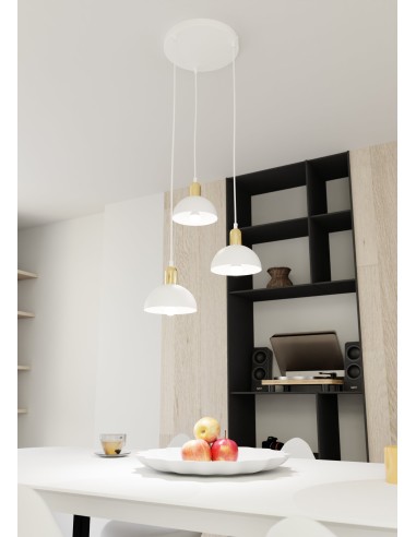 Lampa wisząca MOTO 3 WHITE PREM EMIBIG