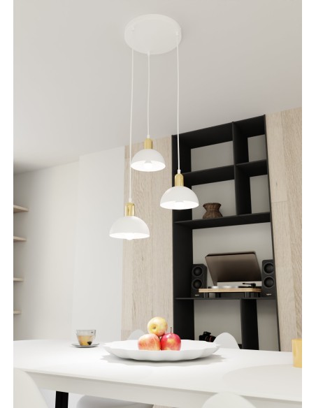 Lampa wisząca MOTO 3 WHITE PREM EMIBIG