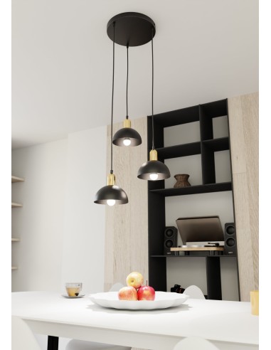 Lampa wisząca MOTO 3 BLACK PREM EMIBIG
