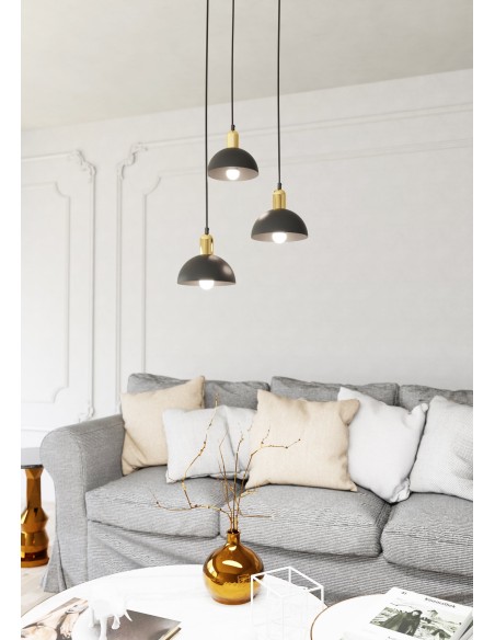 Lampa wisząca MOTO 3 BLACK PREM EMIBIG