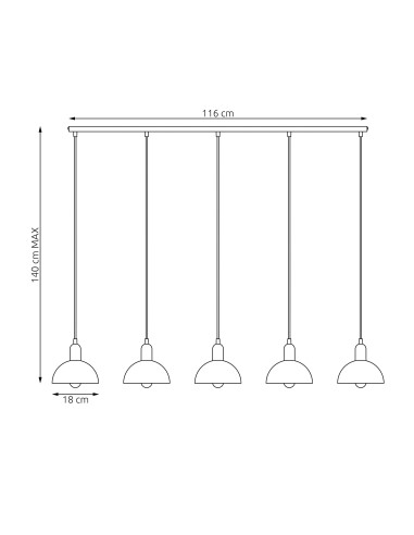 Lampa wisząca MOTO 5 EMIBIG