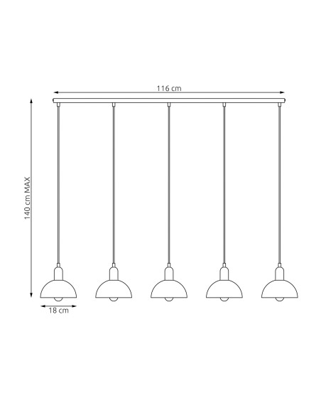 Lampa wisząca MOTO 5 EMIBIG