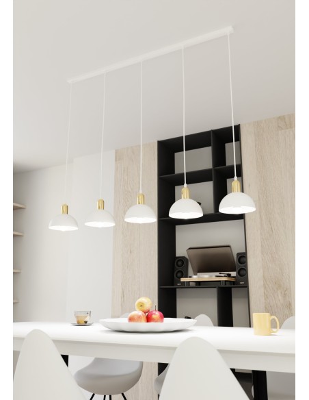 Lampa wisząca MOTO 5 WHITE EMIBIG