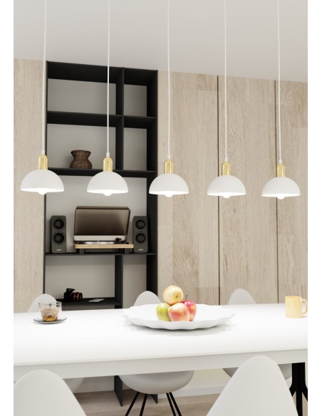 Lampa wisząca MOTO 5 WHITE EMIBIG