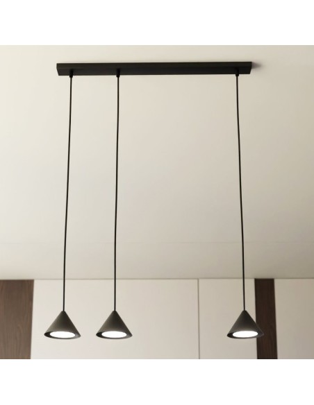 Lampa wisząca ELIT 3 BLACK EMIBIG