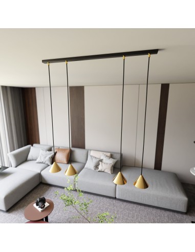 Lampa wisząca ELIT 4 GOLD EMIBIG