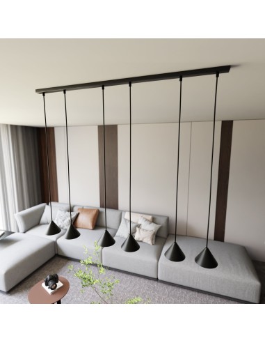 Lampa wisząca ELIT 6 BLACK EMIBIG