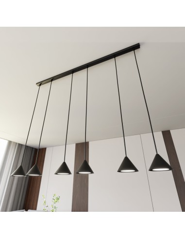 Lampa wisząca ELIT 6 BLACK EMIBIG