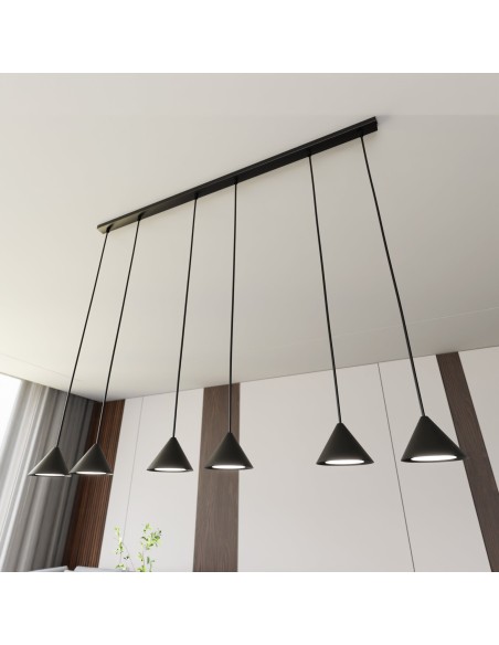 Lampa wisząca ELIT 6 BLACK EMIBIG