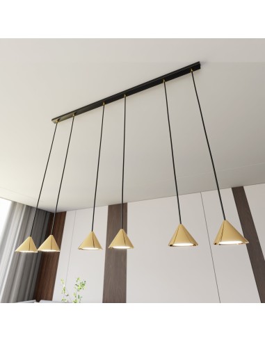 Lampa wisząca ELIT 6 GOLD EMIBIG