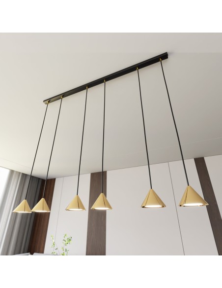 Lampa wisząca ELIT 6 GOLD EMIBIG