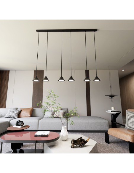 Lampa wisząca ELIT 6 BLACK EMIBIG