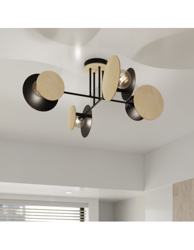 Lampa sufitowa ZITA 4 BLACK EMIBIG