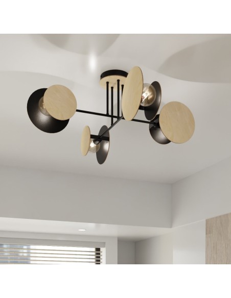 Lampa sufitowa ZITA 4 BLACK EMIBIG