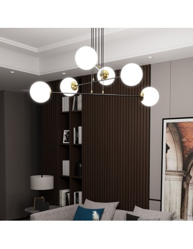 Lampa wisząca OGNIS 6 BLACK EMIBIG