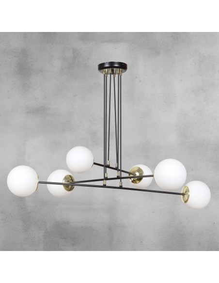 Lampa wisząca OGNIS 6 BLACK EMIBIG