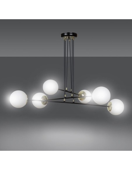Lampa wisząca OGNIS 6 BLACK EMIBIG
