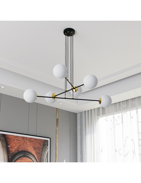 Lampa wisząca OGNIS 6 BLACK EMIBIG