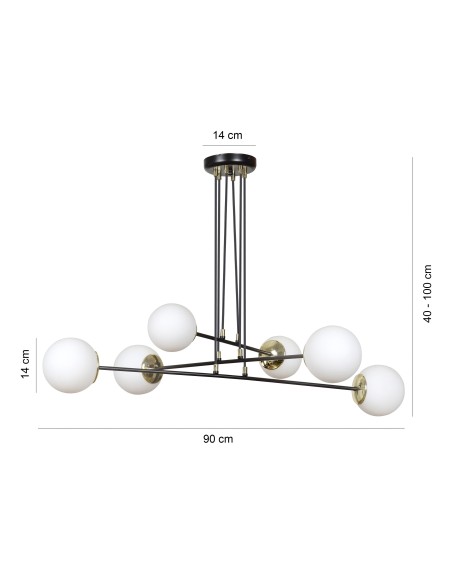 Lampa wisząca OGNIS 6 EMIBIG