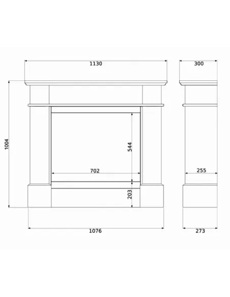 Biokominek portalowy PULA z szybą