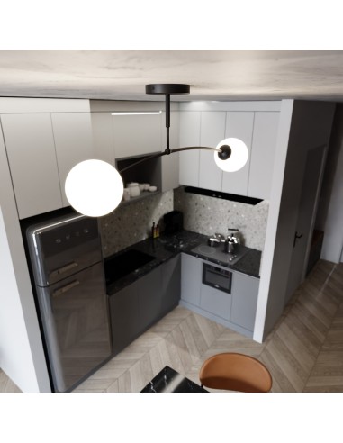 Lampa sufitowa PREGOS 2 BLACK EMIBIG