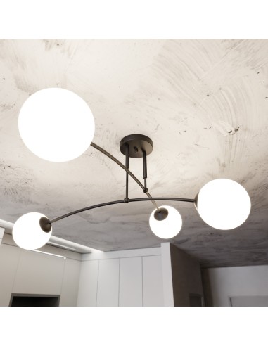 Lampa sufitowa PREGOS 4 BLACK EMIBIG