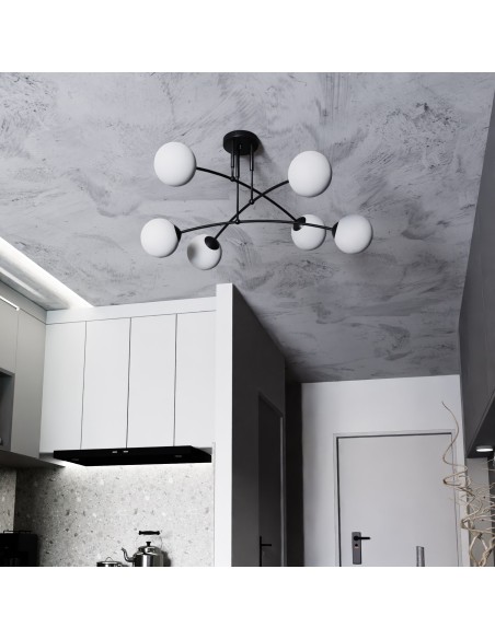 Lampa sufitowa PREGOS 6 BLACK EMIBIG