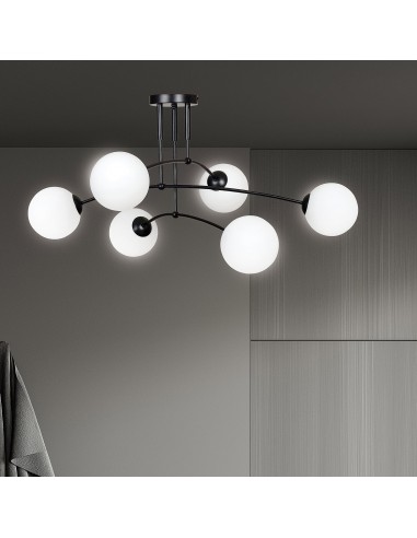 Lampa sufitowa PREGOS 6 BLACK EMIBIG