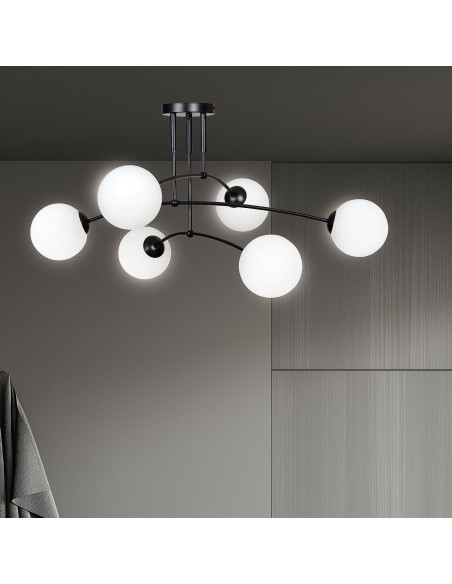 Lampa sufitowa PREGOS 6 BLACK EMIBIG