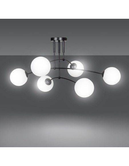 Lampa sufitowa PREGOS 6 BLACK EMIBIG