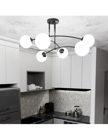 Lampa sufitowa PREGOS 6 BLACK EMIBIG