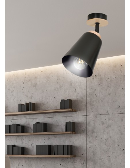 Lampa sufitowa ATLAS 1 BLACK EMIBIG