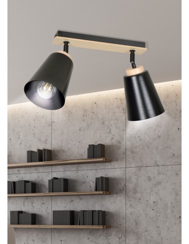 Lampa sufitowa ATLAS 2 BLACK EMIBIG