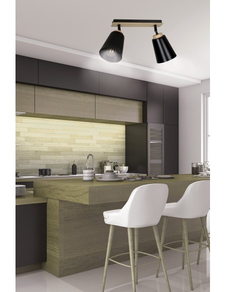 Lampa sufitowa ATLAS 2 BLACK EMIBIG