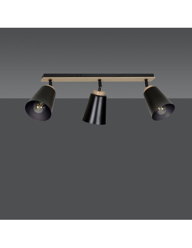 Lampa sufitowa ATLAS 3 BLACK EMIBIG