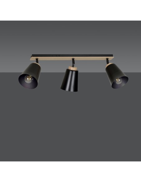 Lampa sufitowa ATLAS 3 BLACK EMIBIG