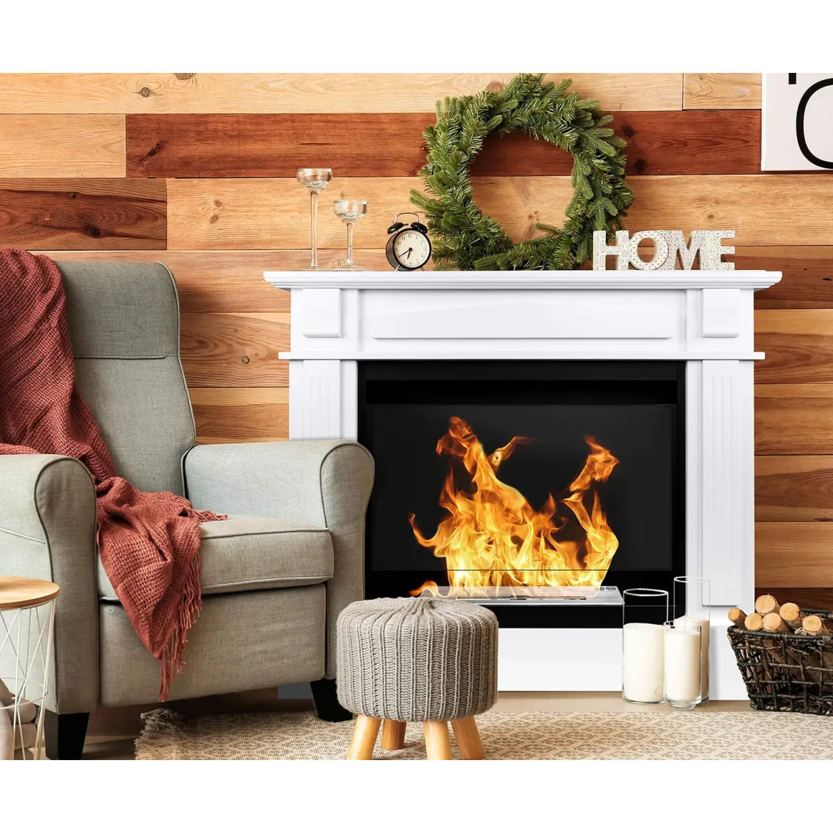 Biokominek portalowy WERONA z szybą