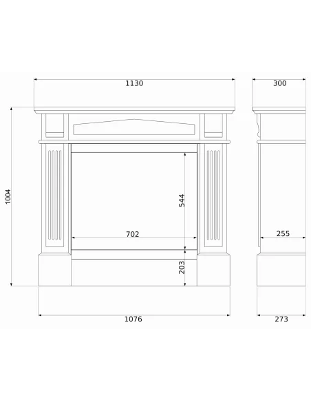 Biokominek portalowy WERONA z szybą