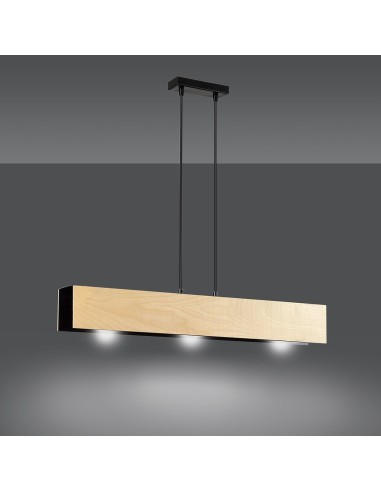 Lampa wisząca CARLO 3 BLACK EMIBIG