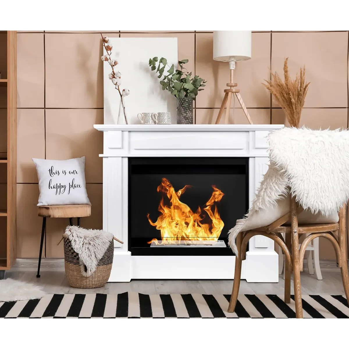 Biokominek portalowy WERONA z szybą