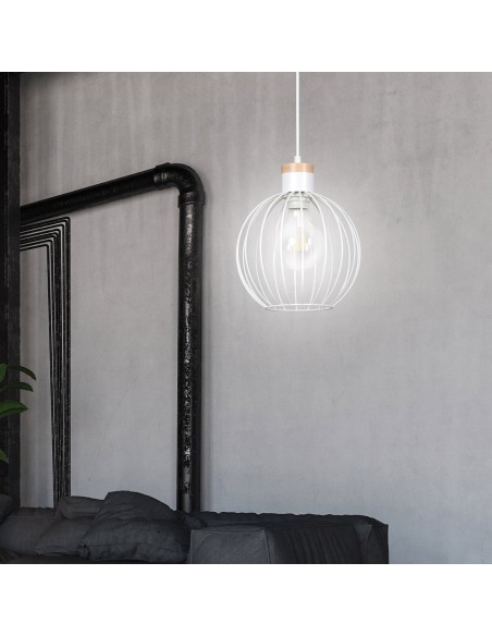Lampa wisząca BARBADO 1 WHITE EMIBIG