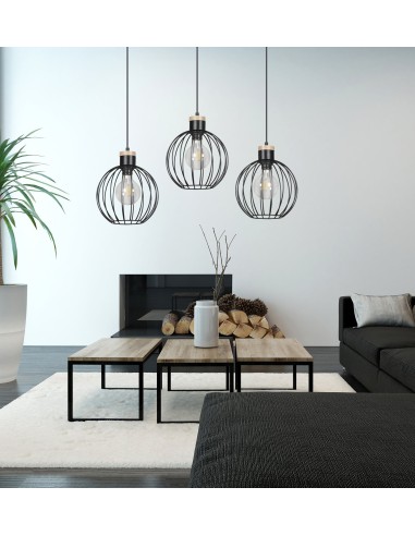 Lampa wisząca BARBADO 3 BLACK EMIBIG