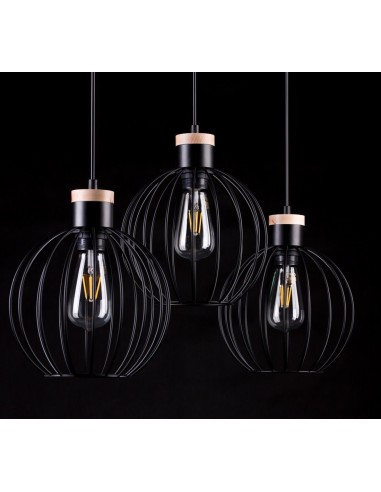 Lampa wisząca BARBADO 3 BLACK EMIBIG