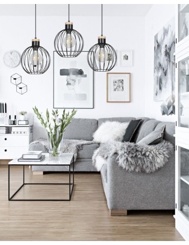 Lampa wisząca BARBADO 3 BLACK EMIBIG