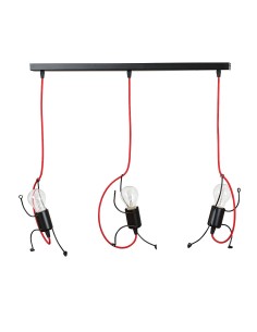 Lampa wisząca BOBI 3 BLACK EMIBIG