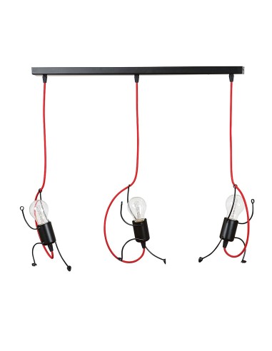 Lampa wisząca BOBI 3 BLACK EMIBIG