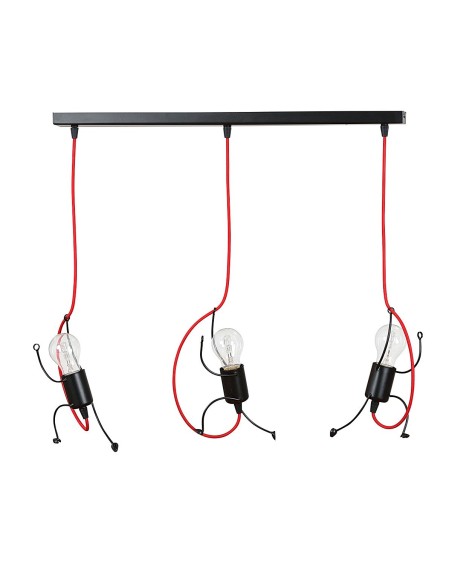 Lampa wisząca BOBI 3 BLACK EMIBIG