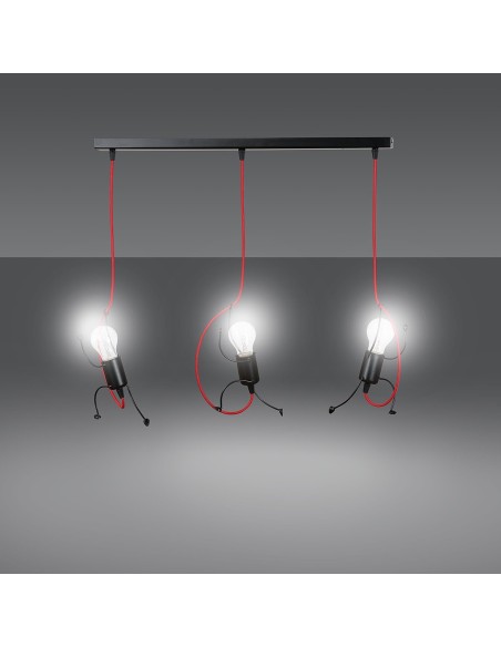 Lampa wisząca BOBI 3 BLACK EMIBIG