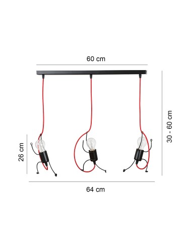 Lampa wisząca BOBI 3 EMIBIG